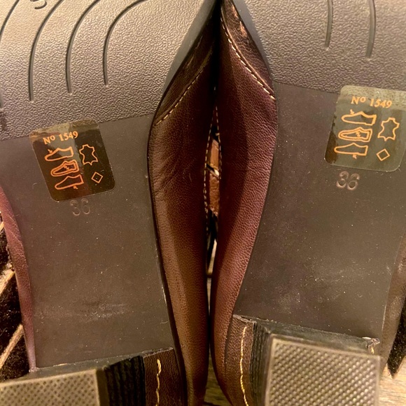 Sweet brand brown leather strappy heels - Picture 6 of 8